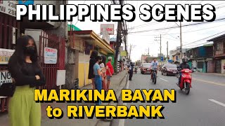 Marikina Bayan To Riverbank Center  Walking Tour Philippines 4k Hd