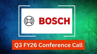 Bosch Limited Q3 FY26 Concall: Mobility Evolution and Margin Stability