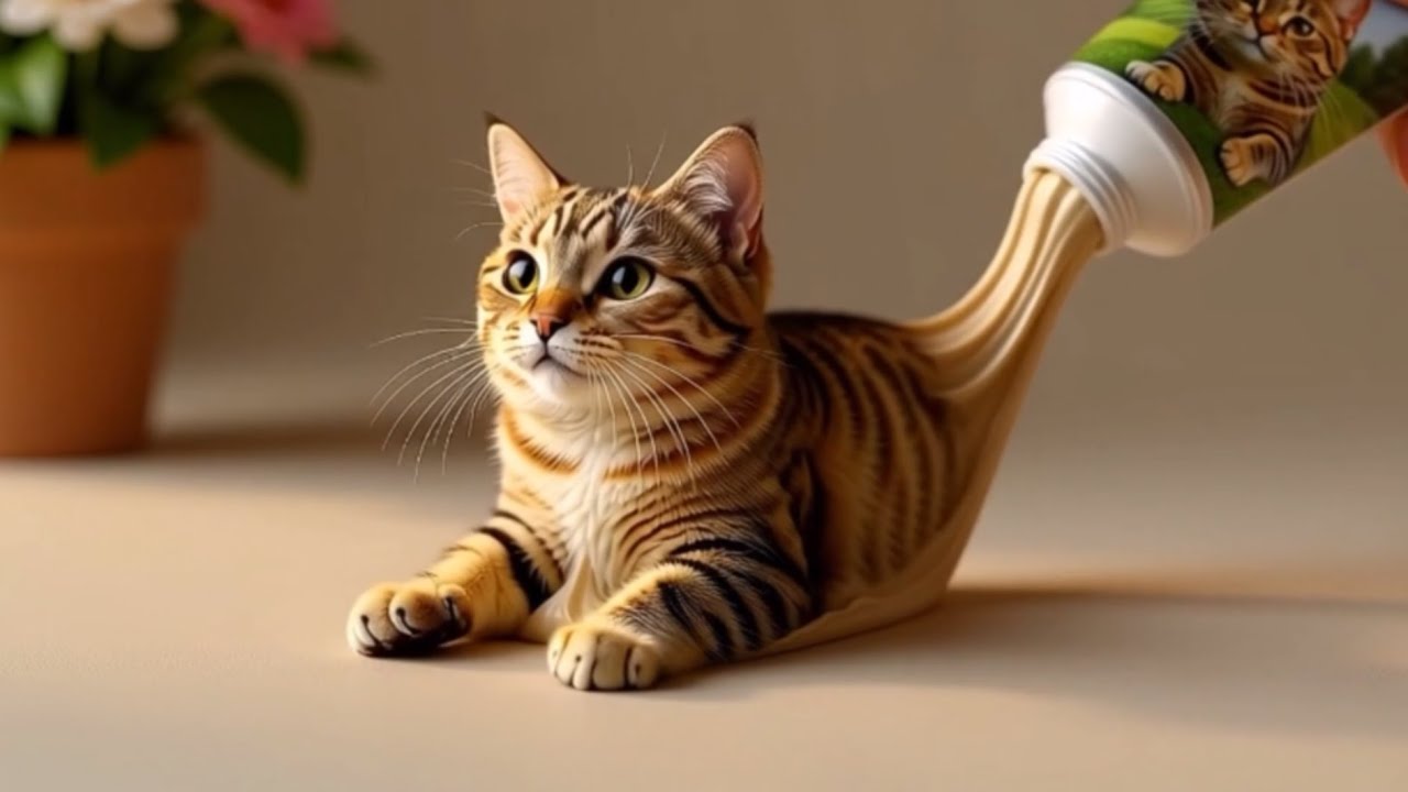 Relaxing Visual ASMR 🎧 Paint Tubes Slowly Transform Into Adorable Animals