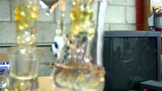 DWB Glass- Fumed layback showerhead bubbler