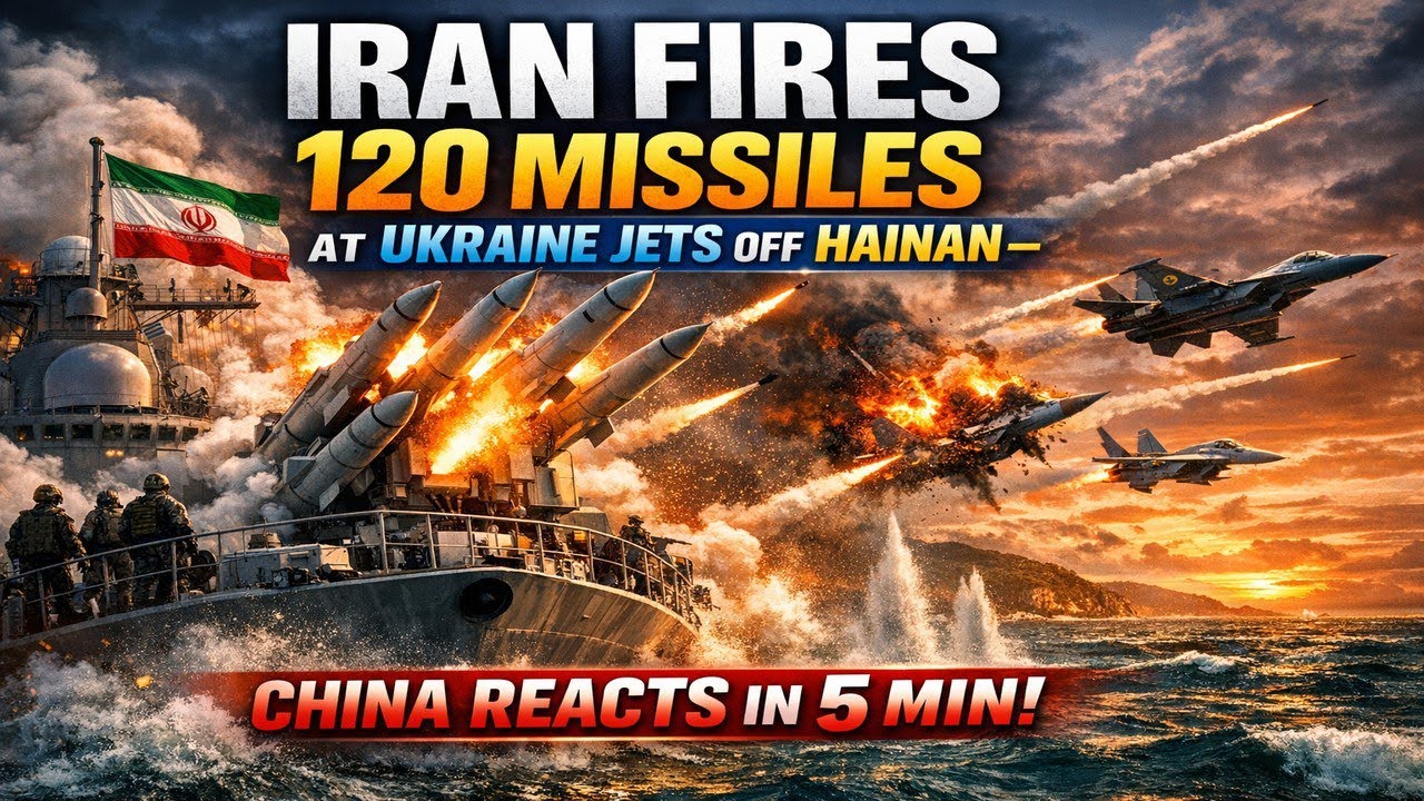 Iran Fires 120 Missiles At Ukraine Jets Off Hainan - China Reacts In 5 MIN!