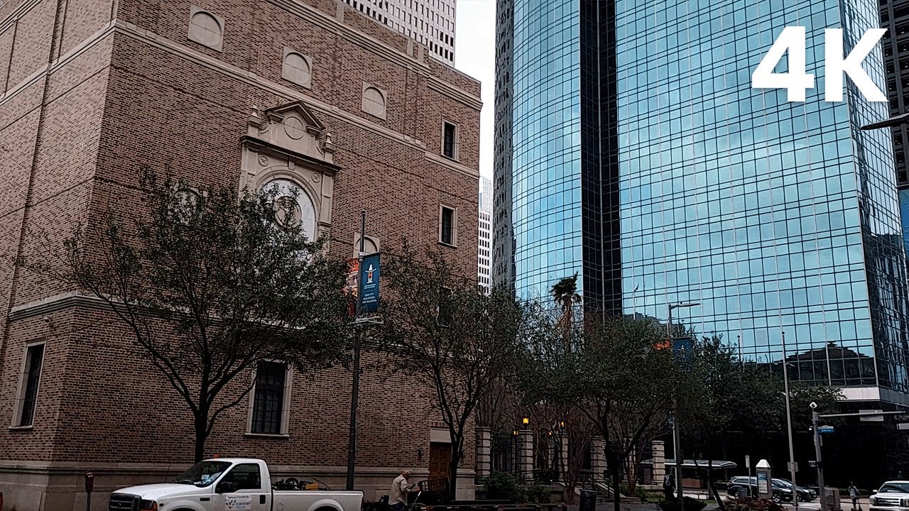 Morning walk in Houston on a cold day (City Walk Visualizer)