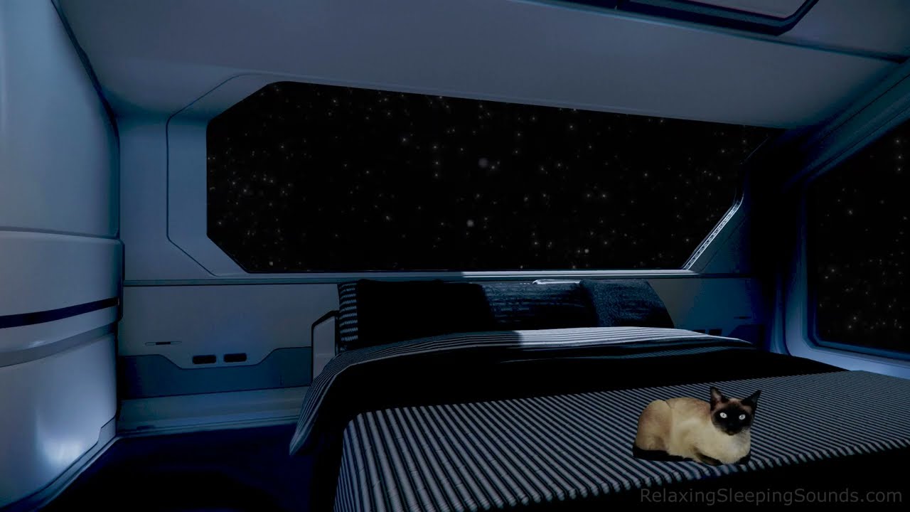 Spaceship Bedroom - Space Travel with Soothing Engine Sound | Sleep | Study | Relax | 10 Hours Long