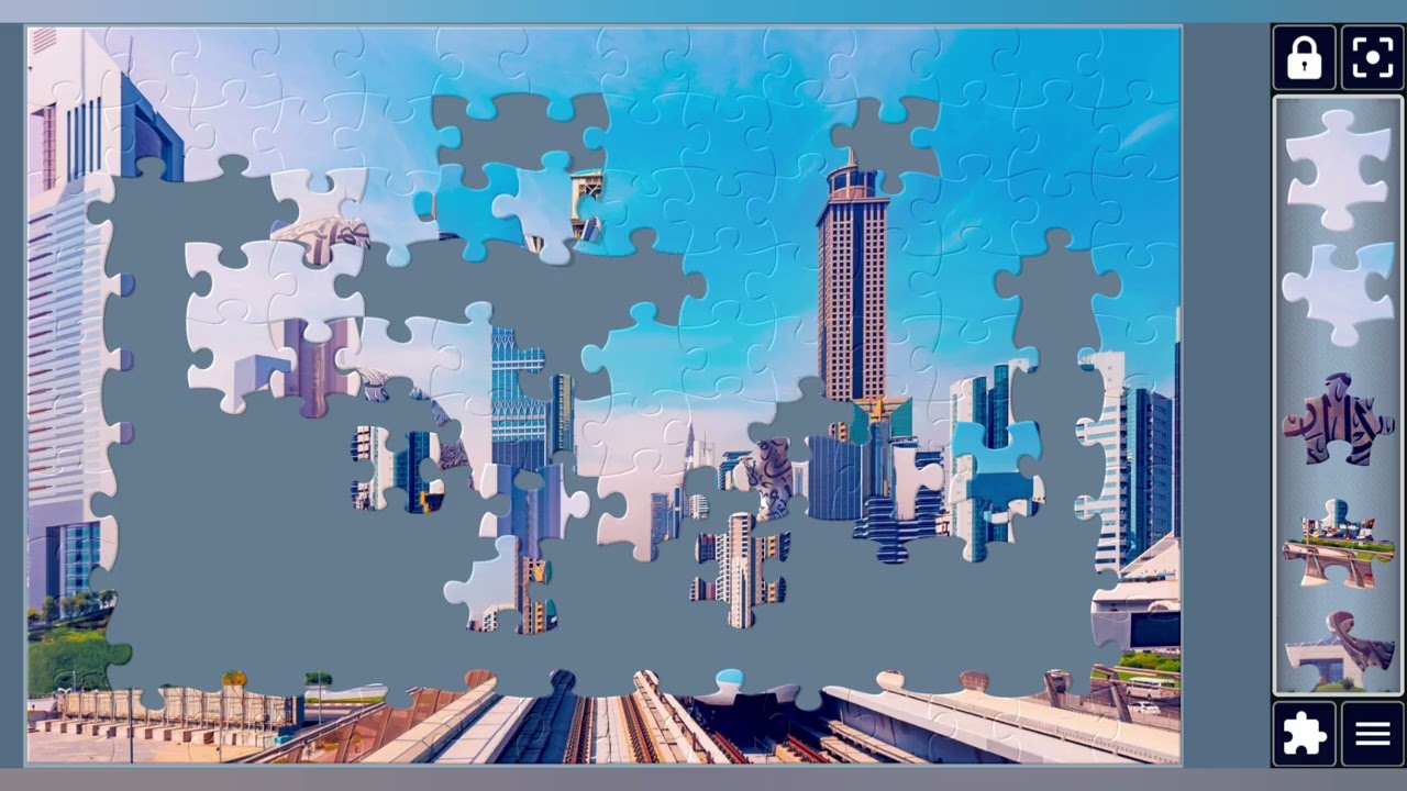 Modern metro Railway with sun Light🏙🚅//jigsaw puzzles Craft🧩//Amazing puzzles Art🧩puzzlesArt🧩🧩//