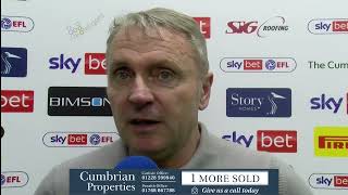 Paul Simpson speaks following our defeat against Wycombe