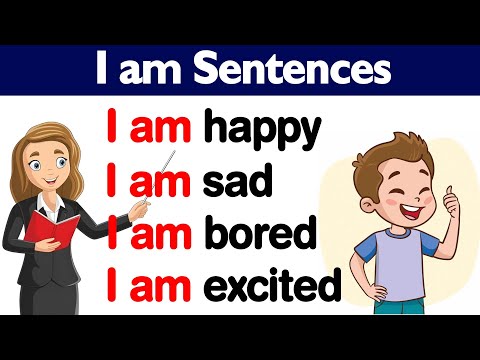 I AM Short English Sentences with "I am" | 30 Sentences using I am English Speaking Learn English