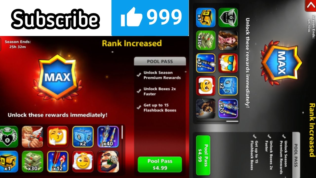 🎱 8 Ball Pool Flashback: 2020 Gala season & Flashback: Season of Temptation Pool Pass !