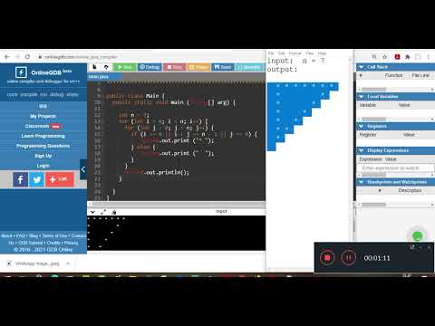 Membuat Pola Karakter Segitiga Menggunakan Perulangan Bersarang - Nested Loop - Java Programming