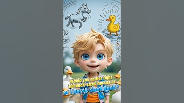 Would you rather fight 100 duck-sized horses or 1 horse-sized duck?🤭#funfacts