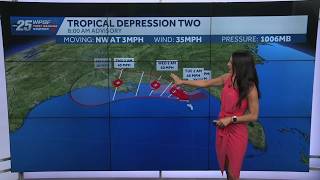 Tropical depression in the Gulf 8 a.m. advisory