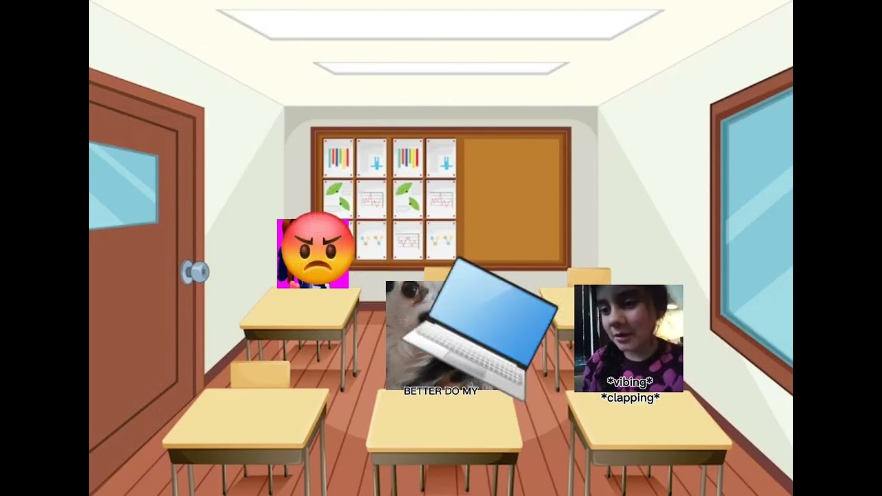 Me Pov : with my computer on school 