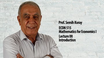 Introduction - Lec 00 - Mathematics for Economists I