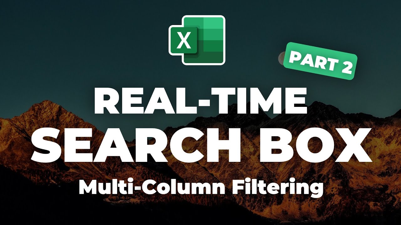 Real-Time Multi-Column Data Search Box in Excel with FILTER function [Part 2]