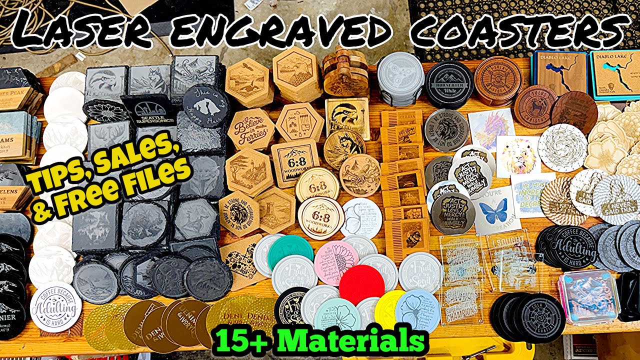 Laser Engraved Coasters: 15+ Varieties, Tips & Tricks, Sales Ideas, Free Files, & More