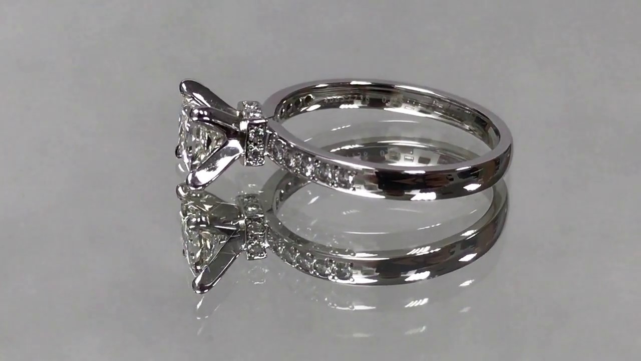 Maison Birks Princess Cut Diamond Engagement Ring in 18K White Gold