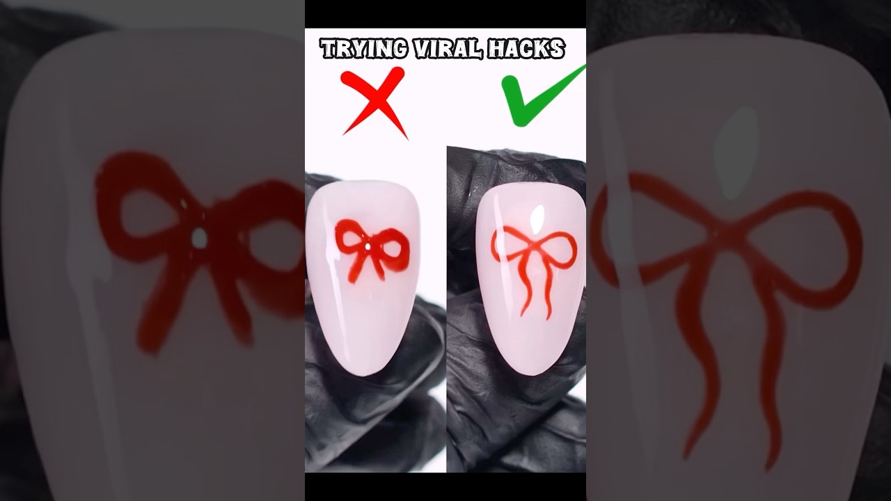Let’s try viral nail art hacks 💅✨ 