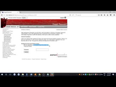 Owasp Goat Forgot Password