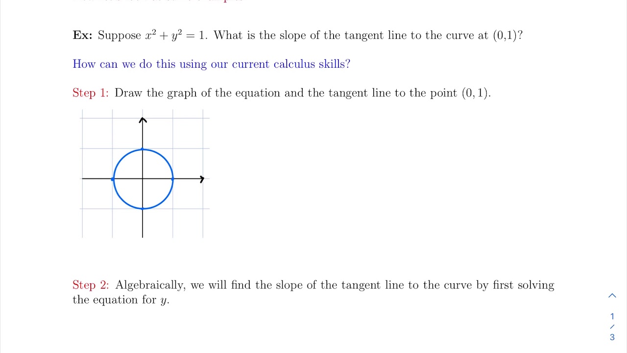 Implicit differentiation part 2 - YouTube