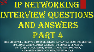 IP Networking Subnetting Interview Questions and Answers Part 4