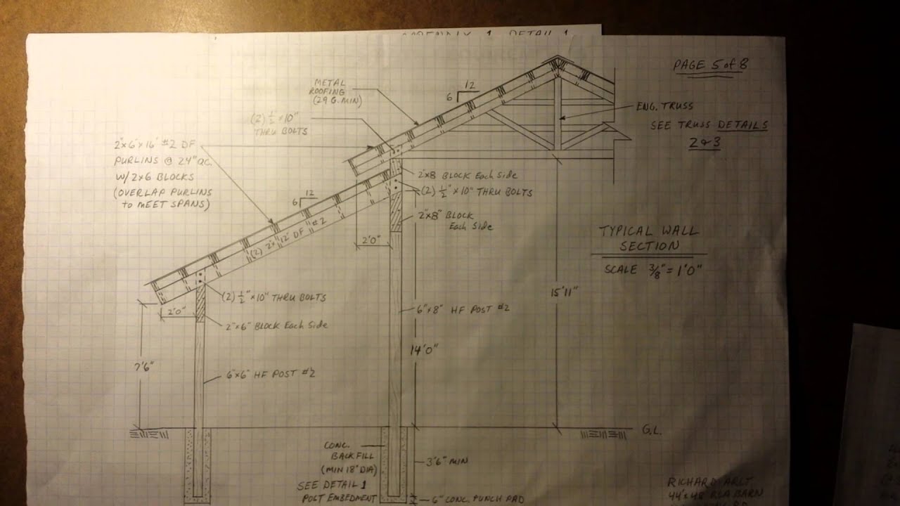 Pole Barn Planning and Construction 44'×48' RCA - YouTube