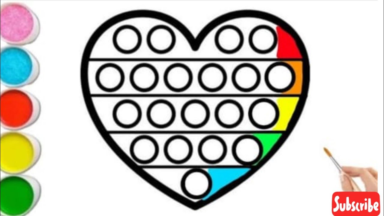 Popit Drawing and Painting Idea |Rainbow Popit Drawing for kids|Let's Draw Together