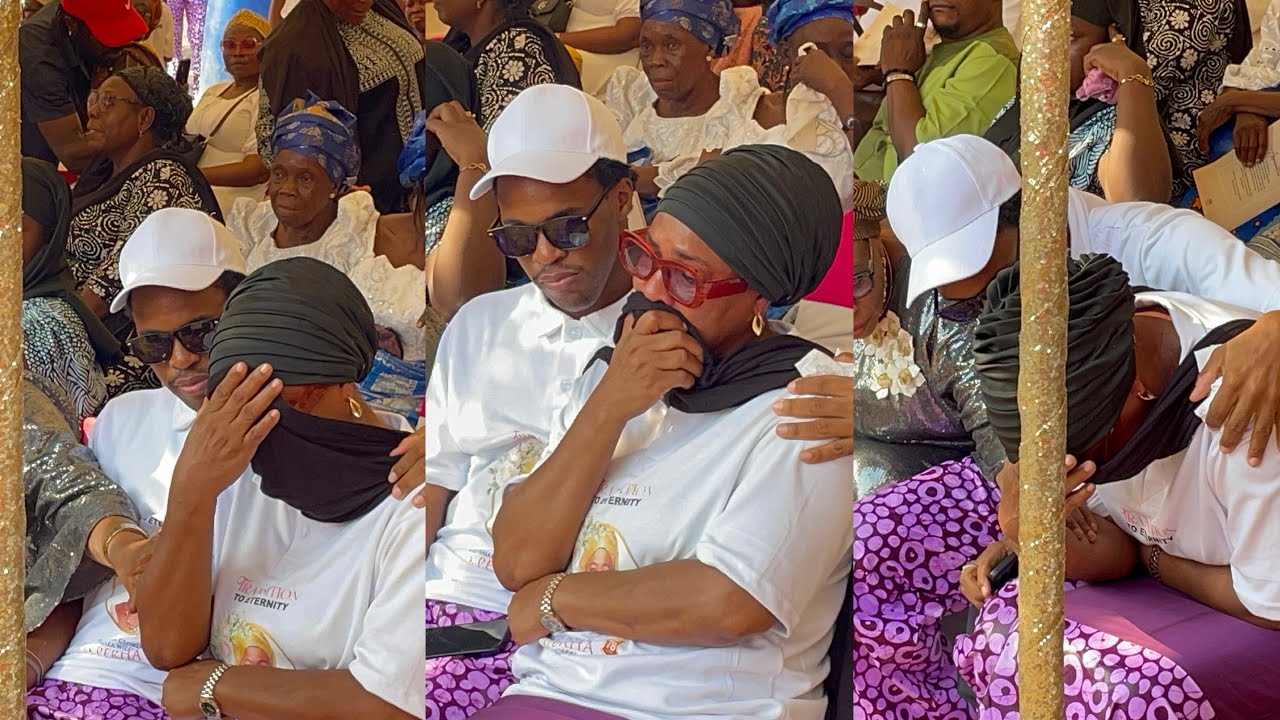 EMOTIONAL MOMENT FAITHIA BALOGUN BREAK DOWN IN TEARS AT HER MUM WAKE KEEP 