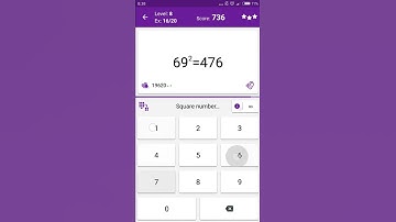 Math Tricks - Training mode - square numbers between 60 and 69 - level 008 (Number Keyboard)