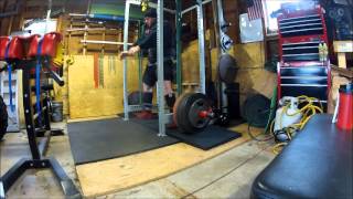 3-25-13 // Cube Method Meet Prep. Week 7 / Day 1 | Reverse Band Deadlift (545x2, 585x1)