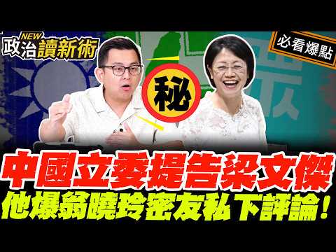 中國立委嗆告梁文傑 ？！全國民黨都挺翁曉玲？卓冠廷爆翁友人對她評價！｜林楚茵 周偉航 卓冠廷 范世平【政治讀新術】必看爆點⚡20260817