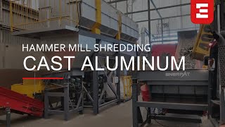 Amazing ENERPAT 300hp metal hammer mill shredder for scrap cast aluminum in indonesia