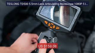 TESLONG TD500 5.5mm Lens Articulating Borescope 1080P 5 Inch I... — Hot Deal 2026 | Limited Offer!