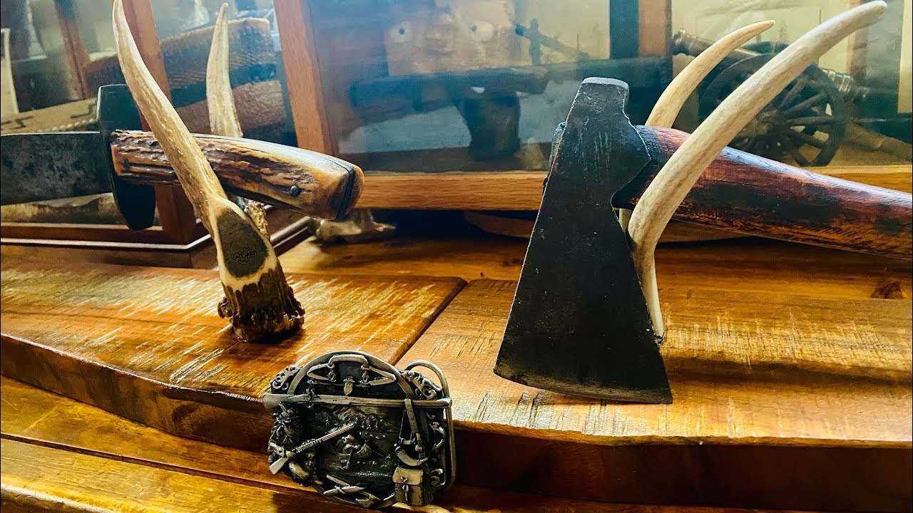 Antique Bowie Knives Mountain Man Display 