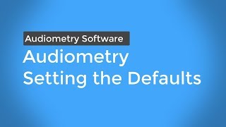 Aud 1 Software Set Defaults