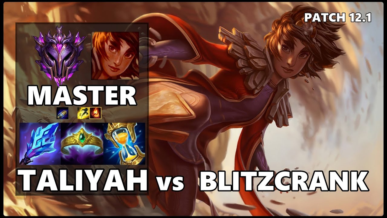 SEASON 12 MASTER Support Gameplay - TALIYAH vs BLITZCRANK Patch 12.1