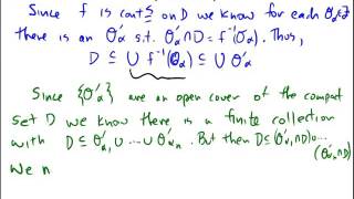 Properties of continuous functions