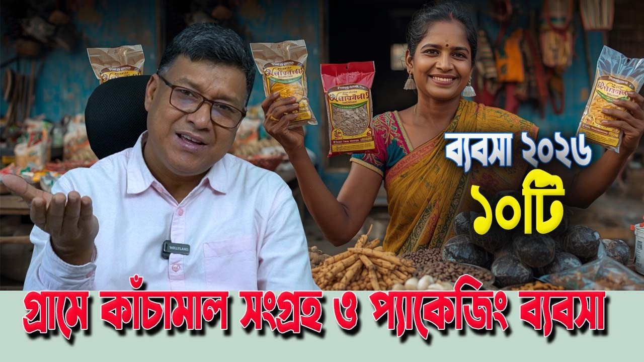 গ্রামে কাঁচামাল সংগ্রহ করে প্যাকেজিং ব্যবসা ২০২৬ | ১০টি লাভজনক উৎপাদনমুখী আইডিয়া | Any Career