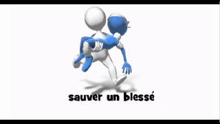 French pronunciation = sauver un blessé