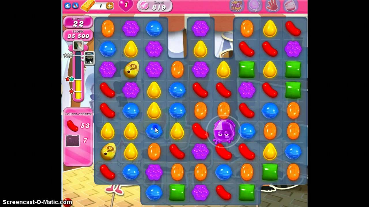 Candy Crush Level 819 no booster 3 star by AlanaMohina
