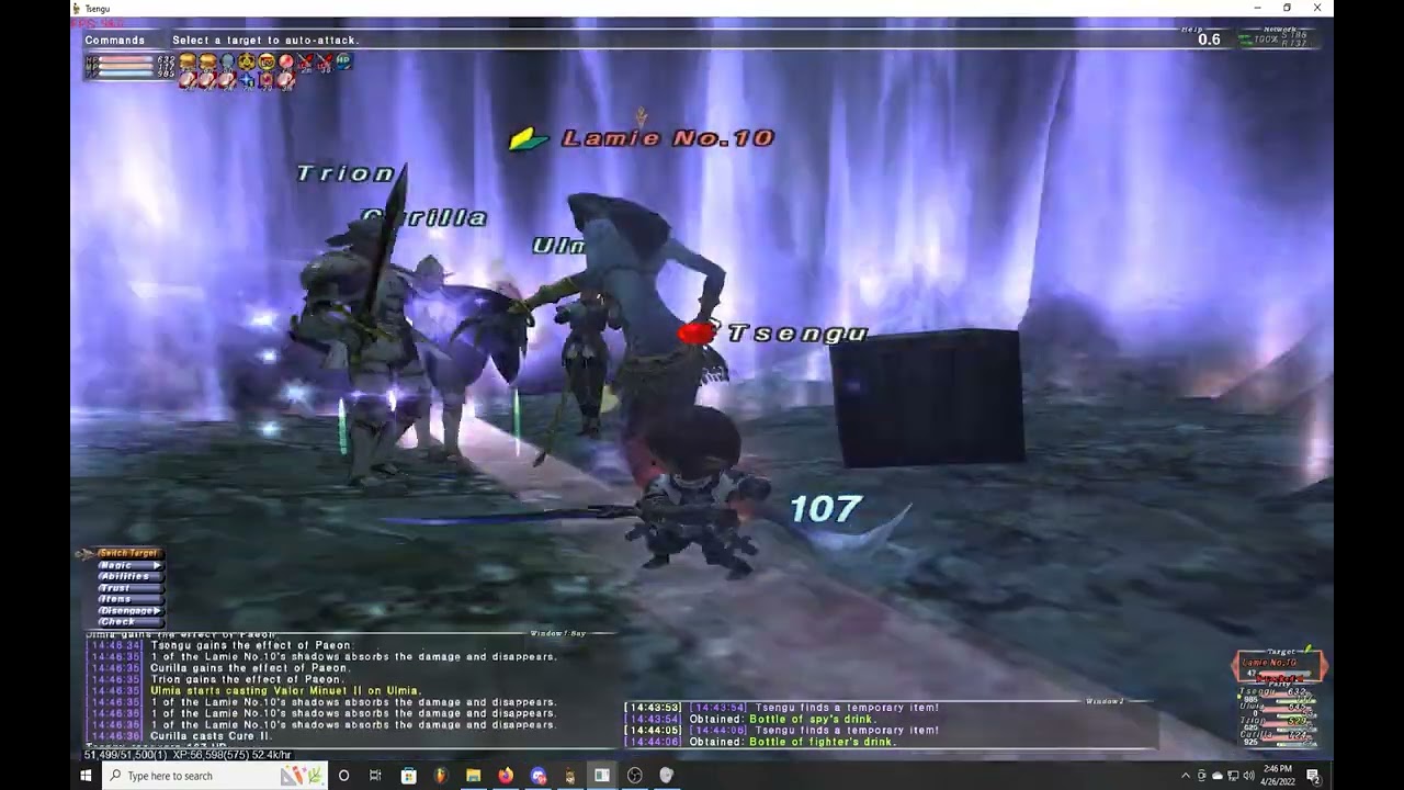 FFXI -- Valhalla -- D40 Sam/drk + Spy's Drink run