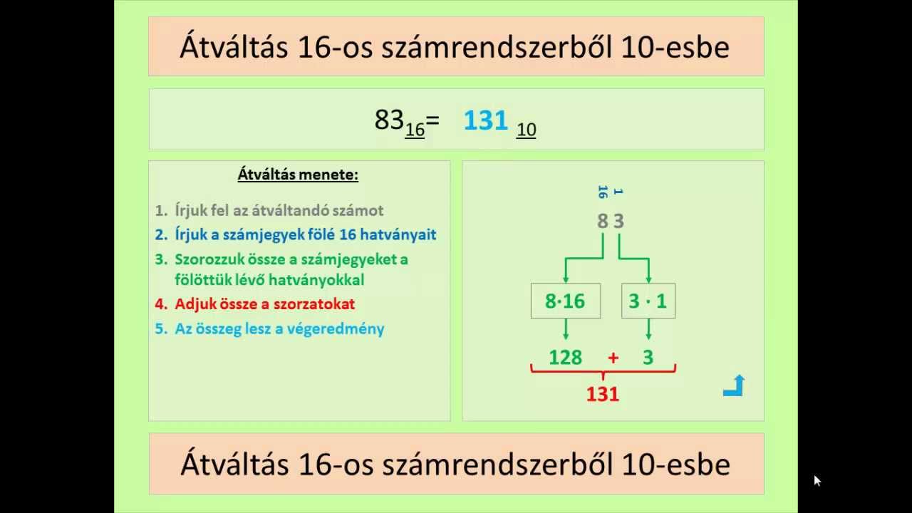 10 Es Szamrendszerbol 2 Esbe
