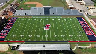 Red Devil Hill Artificial Turf Football Field for Jackson High School Wealth