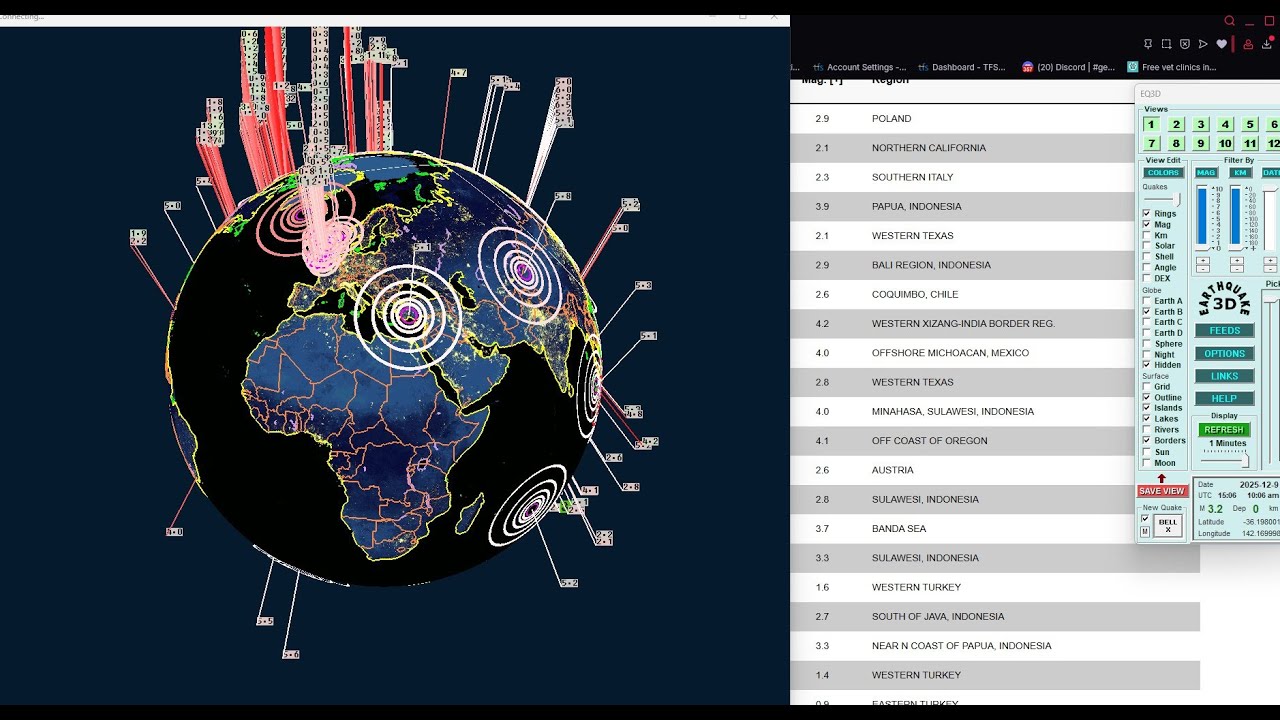 Rebecca The Explorer Earthquake 3D And News 12/11/2025 