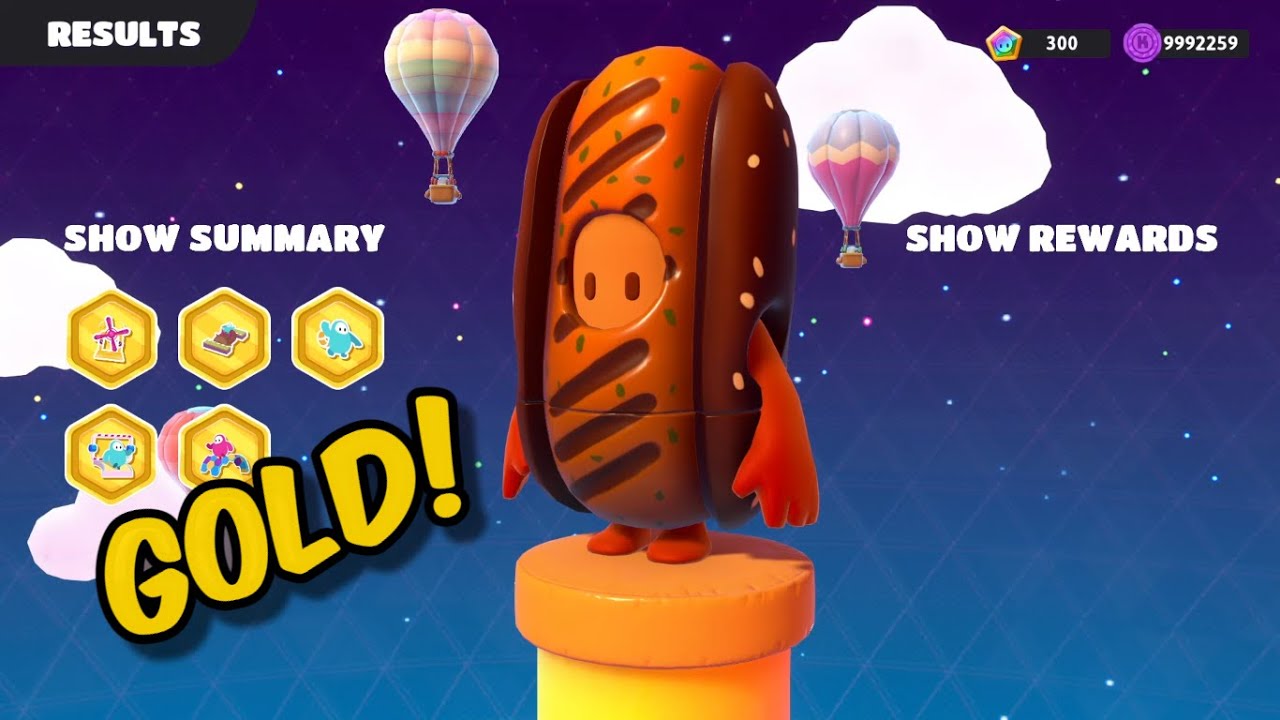 Fall Guys Golden Win Veggie Dog YouTube