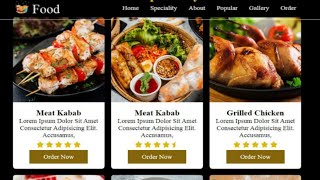 Responsive food restaurant Website Using HTML CSS javascript