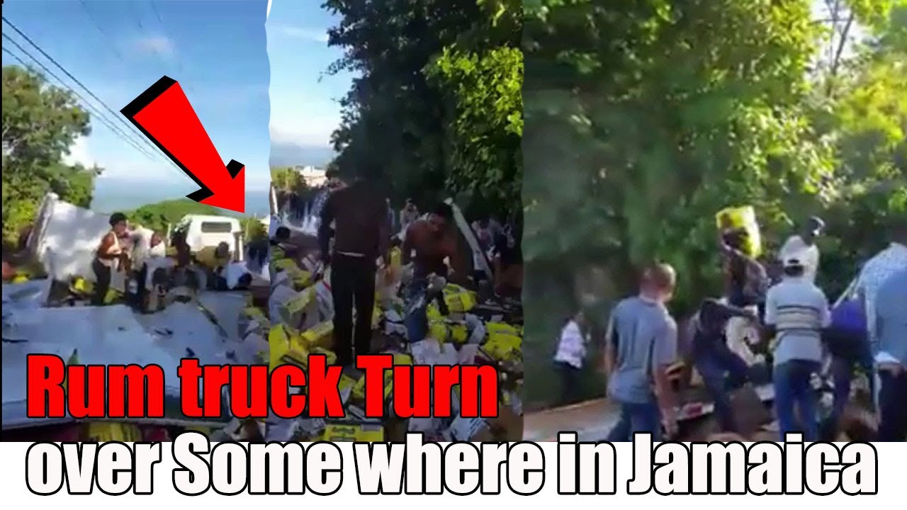 Rum truck Turn over Some where in Jamaica YouTube