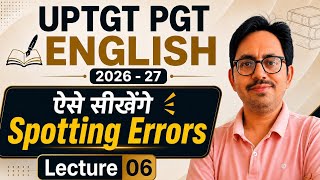 Spotting Errors TGT PGT English Lecture 06 ||Million Minds English