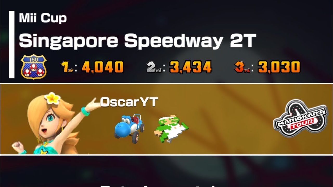 Mario kart tour Rosalina (swimwear) Singapore Speedway 2T (Mii cup)(winter tour 2026)