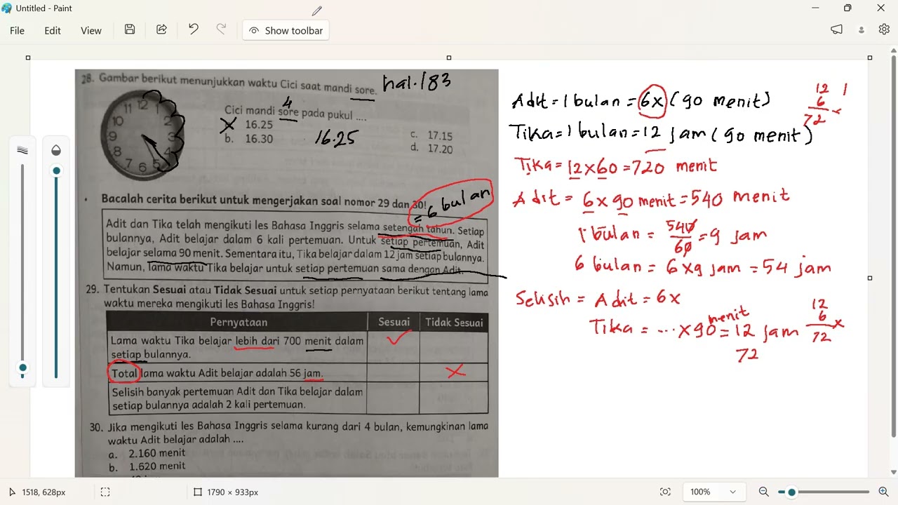 Hal.183 no.28-30 (Hubungan antar satuan waktu)
