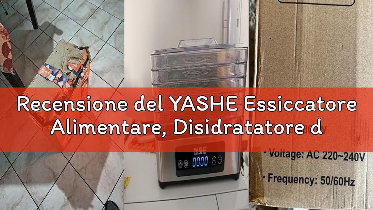 Recensione del YASHE Essiccatore Alimentare, Disidratatore da 800W con Display a LED, Temperatura Fi