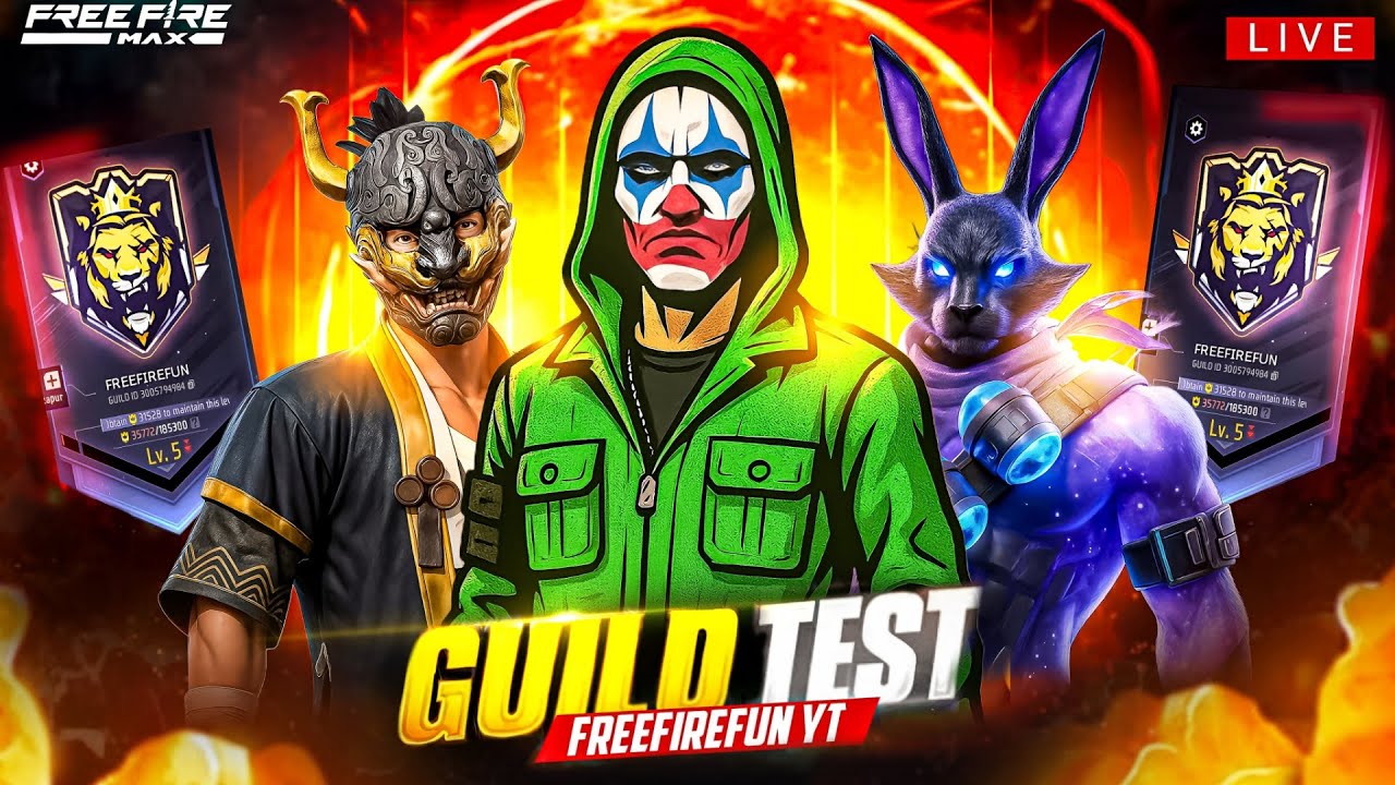 LIVE🔴| 1VS2🚩GUILD TEST TODAY😱| NOOB OUT – PRO IN⚡FREE FIRE CUSTOM ROOM 